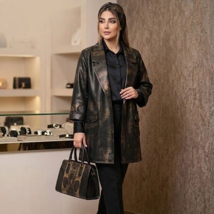 مانتو پاییزه سوییت چرم کد ۰۵۰۱