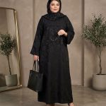 Ramila model patterned evening dress